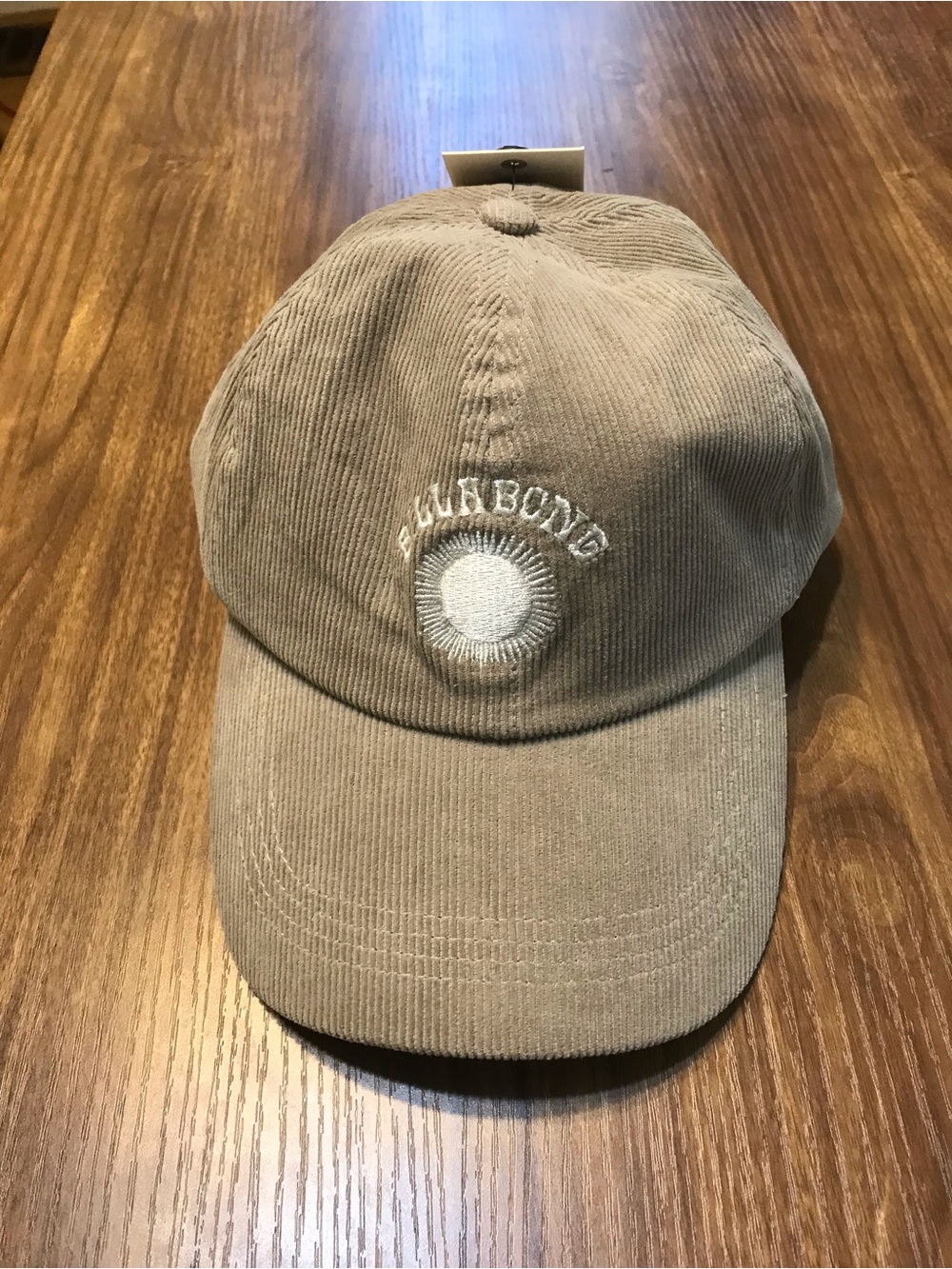 Billabong Taupe Corduroy Sun Logo Hat